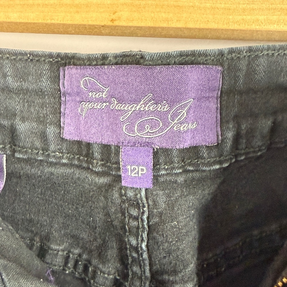 NYDJ Classic Black Slimming Lift Tuck Technology Straight Leg Jeans Size 12P - Picture 5 of 12